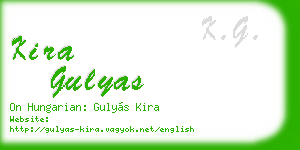 kira gulyas business card